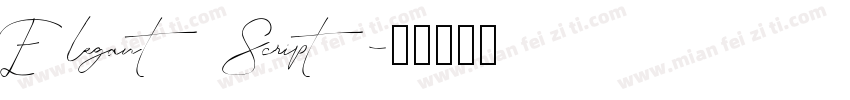 Elegant Script字体转换